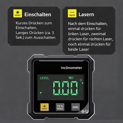PrecisionPro Laser Level | Magnetic Digital Angle Finder