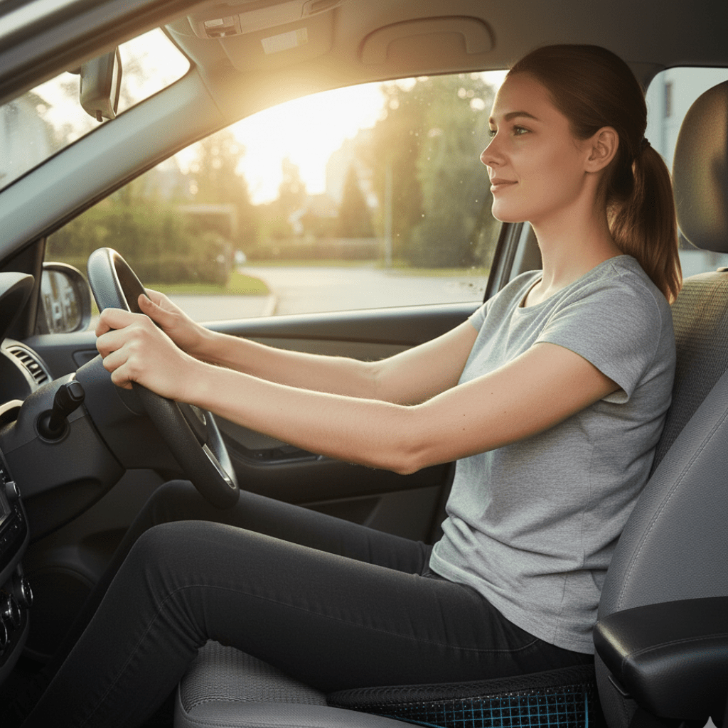 Pressure-Relief Seat Cushion for Improved Posture in Cars