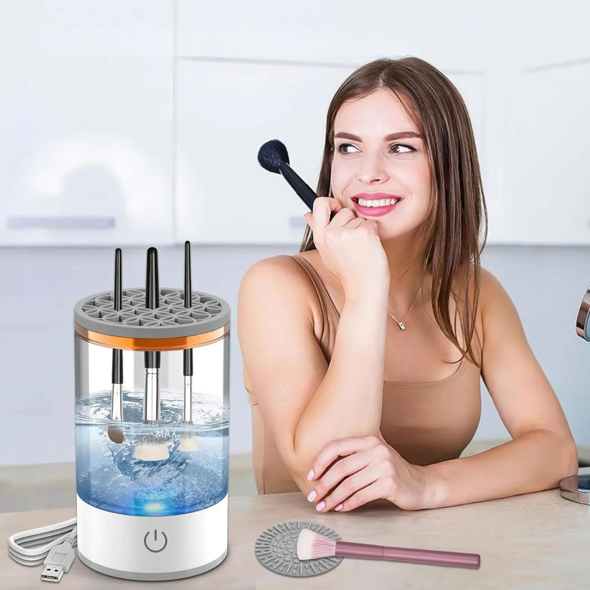 Makeup Brush Ultrasonic Cleaning Device