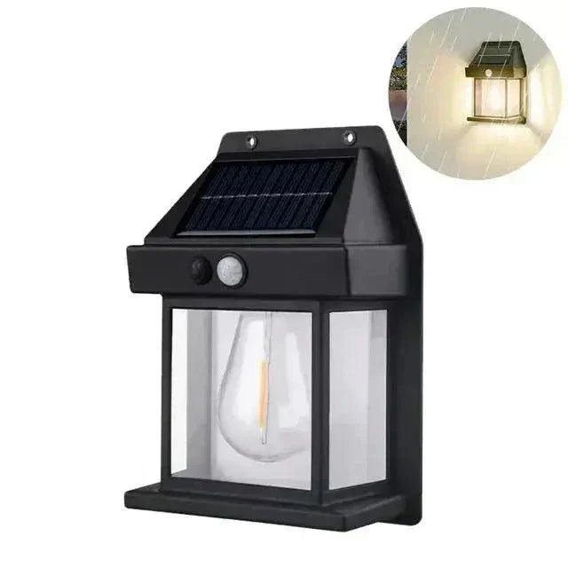 Outdoor Solar Wall Lantern – LED Light with Motion Sensor