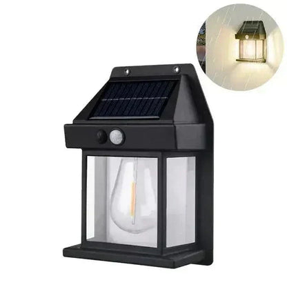 Outdoor Solar Wall Lantern – LED Light with Motion Sensor