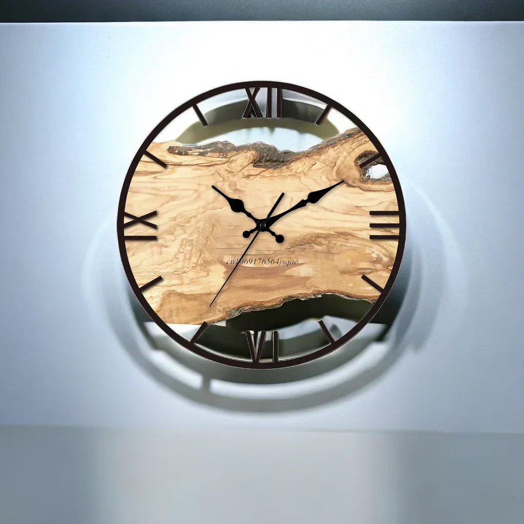 Transparent Wall Clock with Silent Mechanism and Contemporary Style