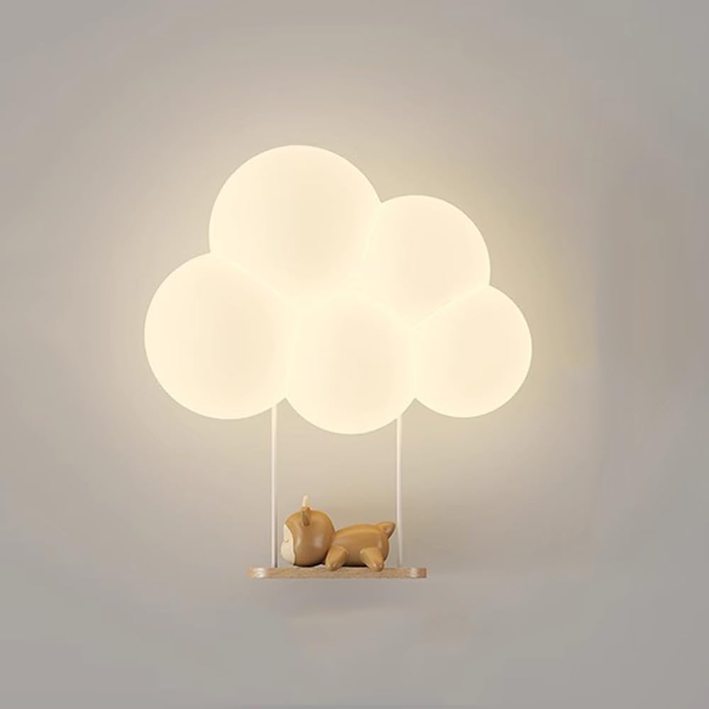 LED Night Lamp in Cloud Shape for Kids' Room Wall Decoration