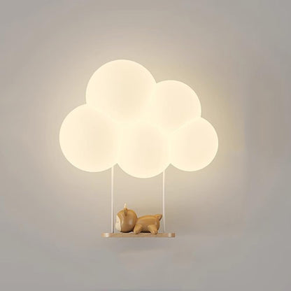 LED Night Lamp in Cloud Shape for Kids' Room Wall Decoration