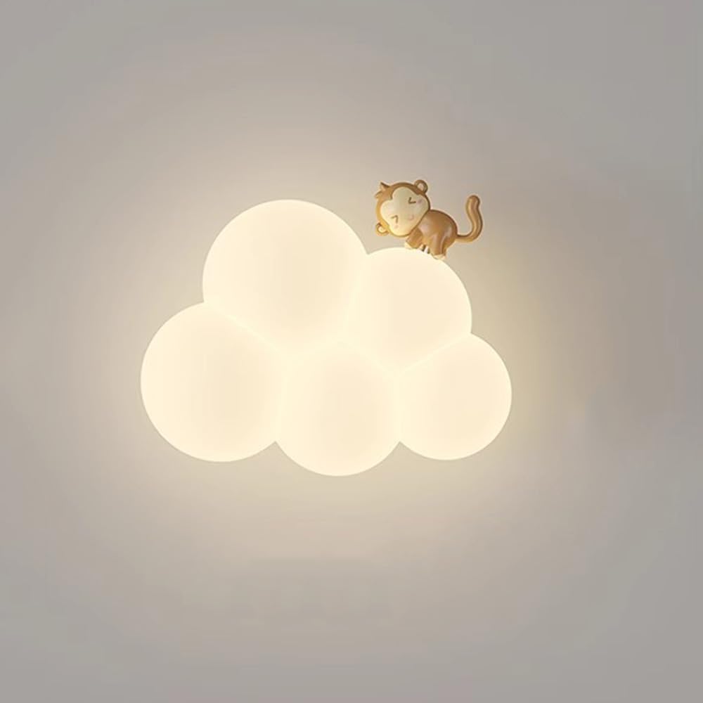 LED Night Lamp in Cloud Shape for Kids' Room Wall Decoration