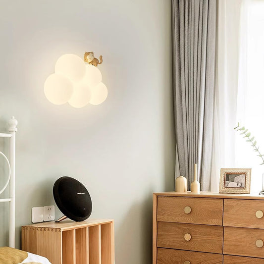 LED Night Lamp in Cloud Shape for Kids' Room Wall Decoration