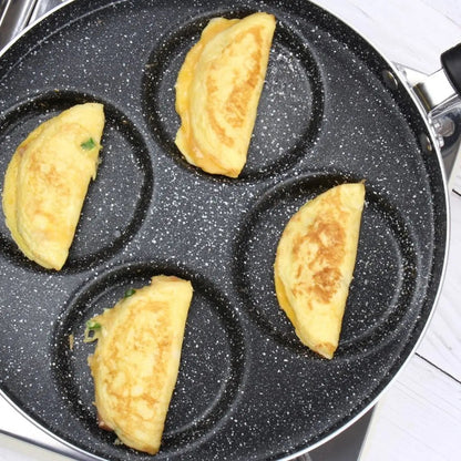 Multi-Cup Skillet for Pancakes and Eggs – Nonstick Breakfast Pan