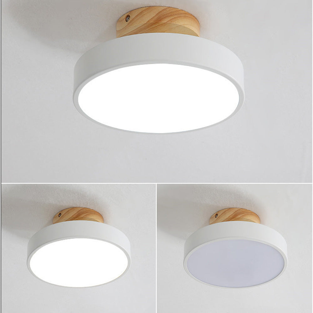 Scandinavian Style Wooden Ceiling Light Fixture with LED