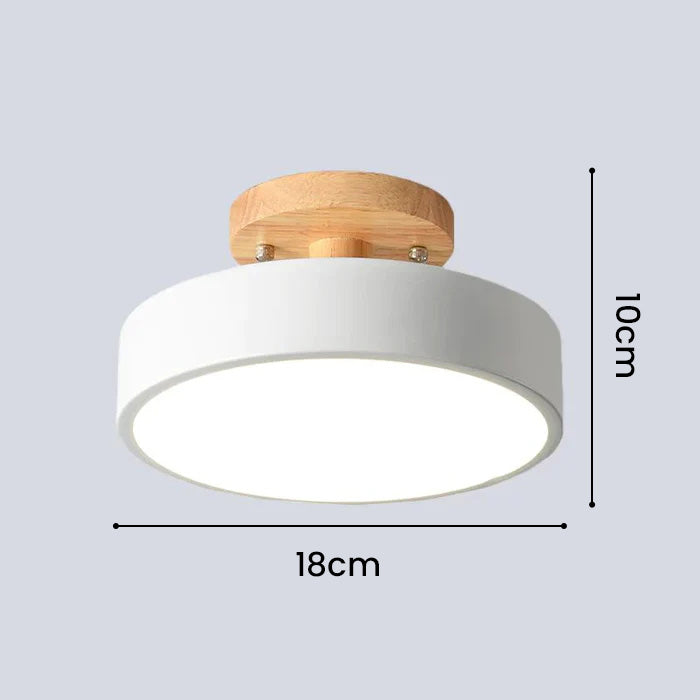 Scandinavian Style Wooden Ceiling Light Fixture with LED