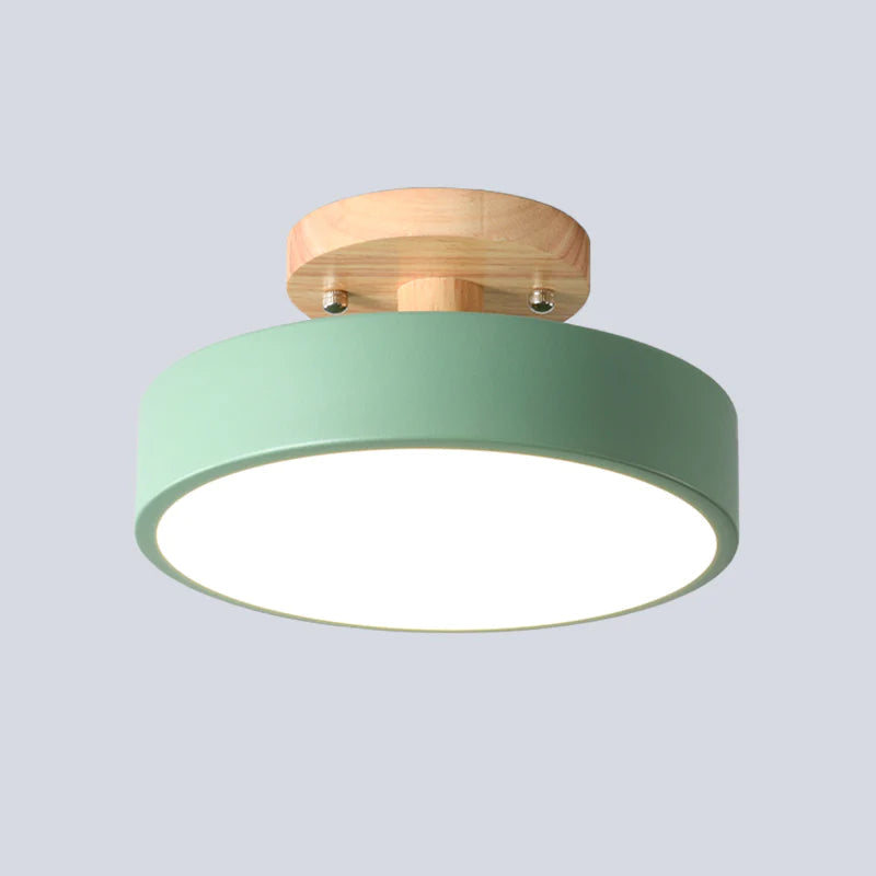 Scandinavian Style Wooden Ceiling Light Fixture with LED