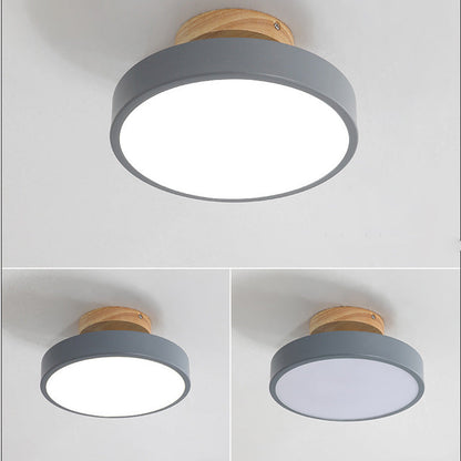 Scandinavian Style Wooden Ceiling Light Fixture with LED
