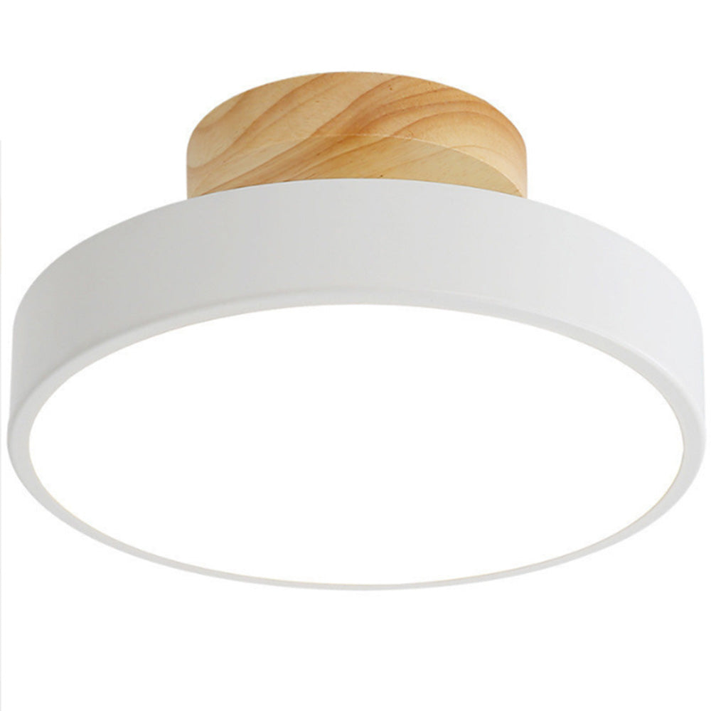 Scandinavian Style Wooden Ceiling Light Fixture with LED