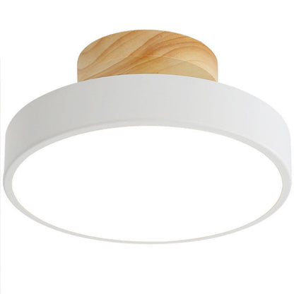 Scandinavian Style Wooden Ceiling Light Fixture with LED