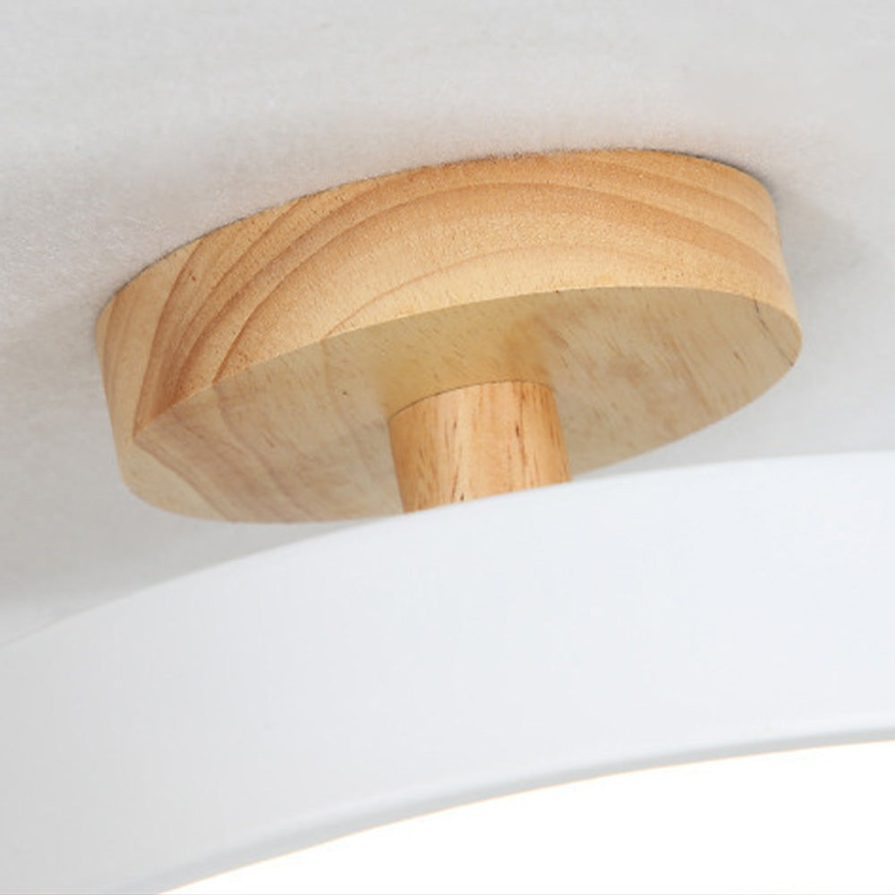 Scandinavian Style Wooden Ceiling Light Fixture with LED