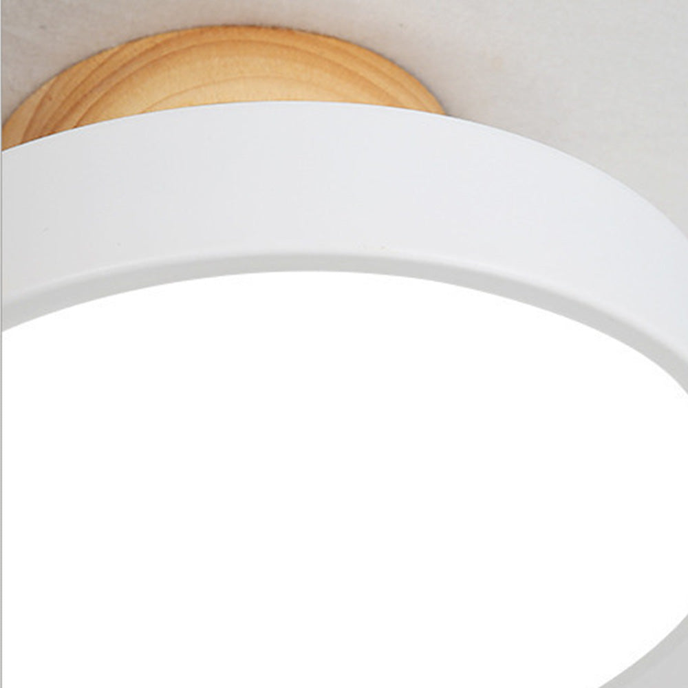Scandinavian Style Wooden Ceiling Light Fixture with LED