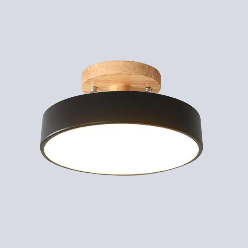 Scandinavian Style Wooden Ceiling Light Fixture with LED