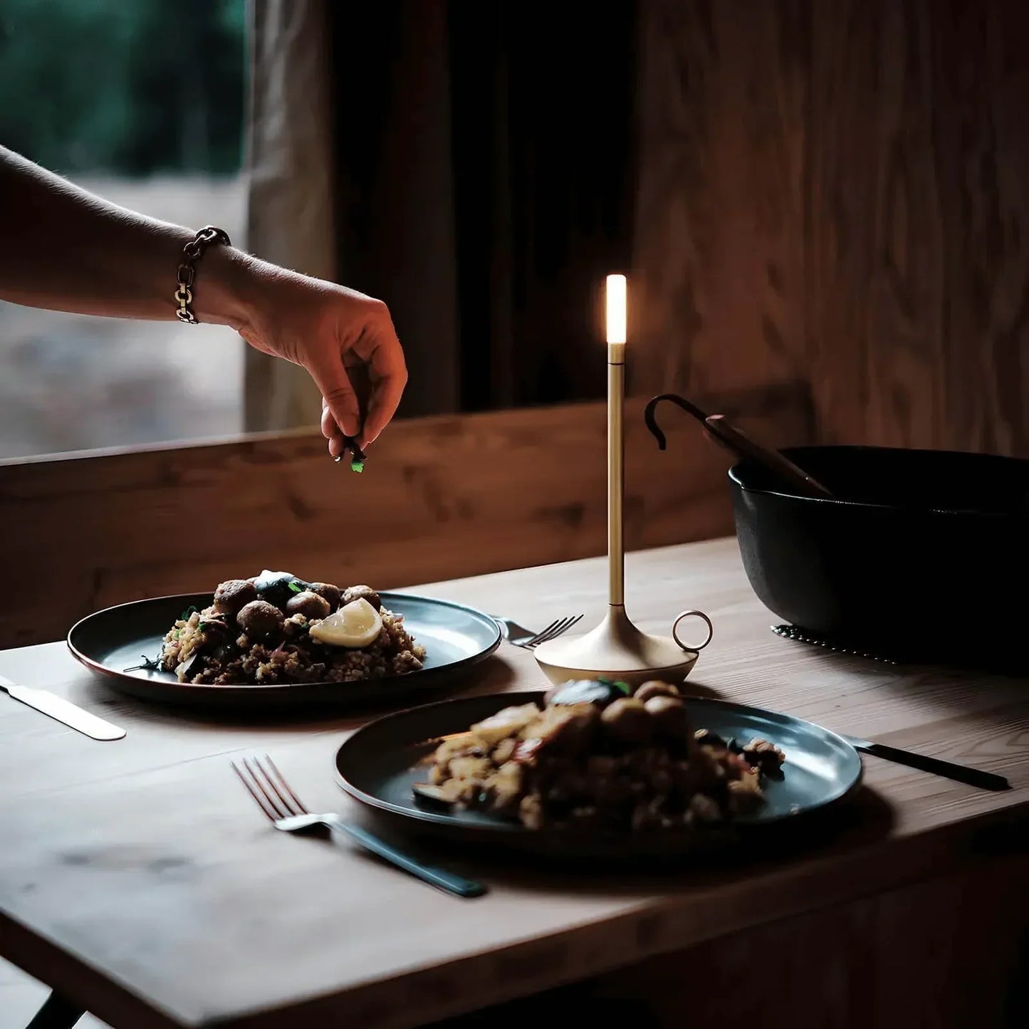 Nordic Candle Holder with Light