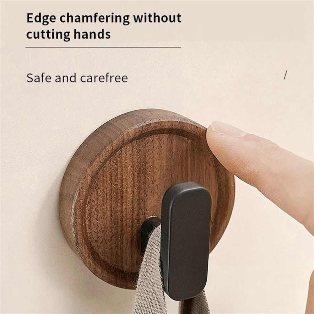 Chic Solid Walnut Wall Hook for Functional Elegance
