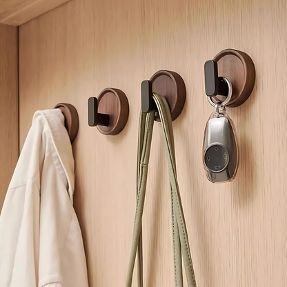 Chic Solid Walnut Wall Hook for Functional Elegance