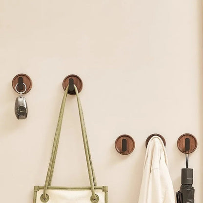 Chic Solid Walnut Wall Hook for Functional Elegance