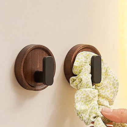 Chic Solid Walnut Wall Hook for Functional Elegance