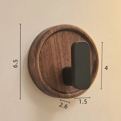 Chic Solid Walnut Wall Hook for Functional Elegance