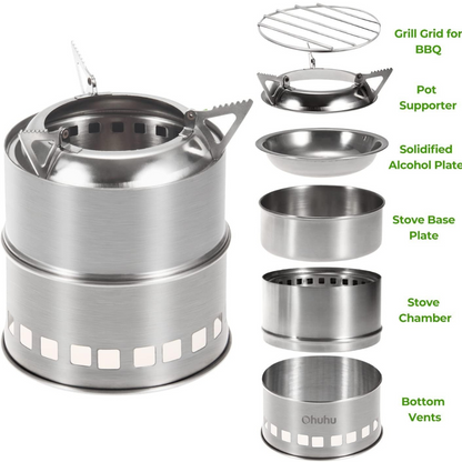 TrailBlazer Portable Wood Stove – Cook Anywhere, Anytime!