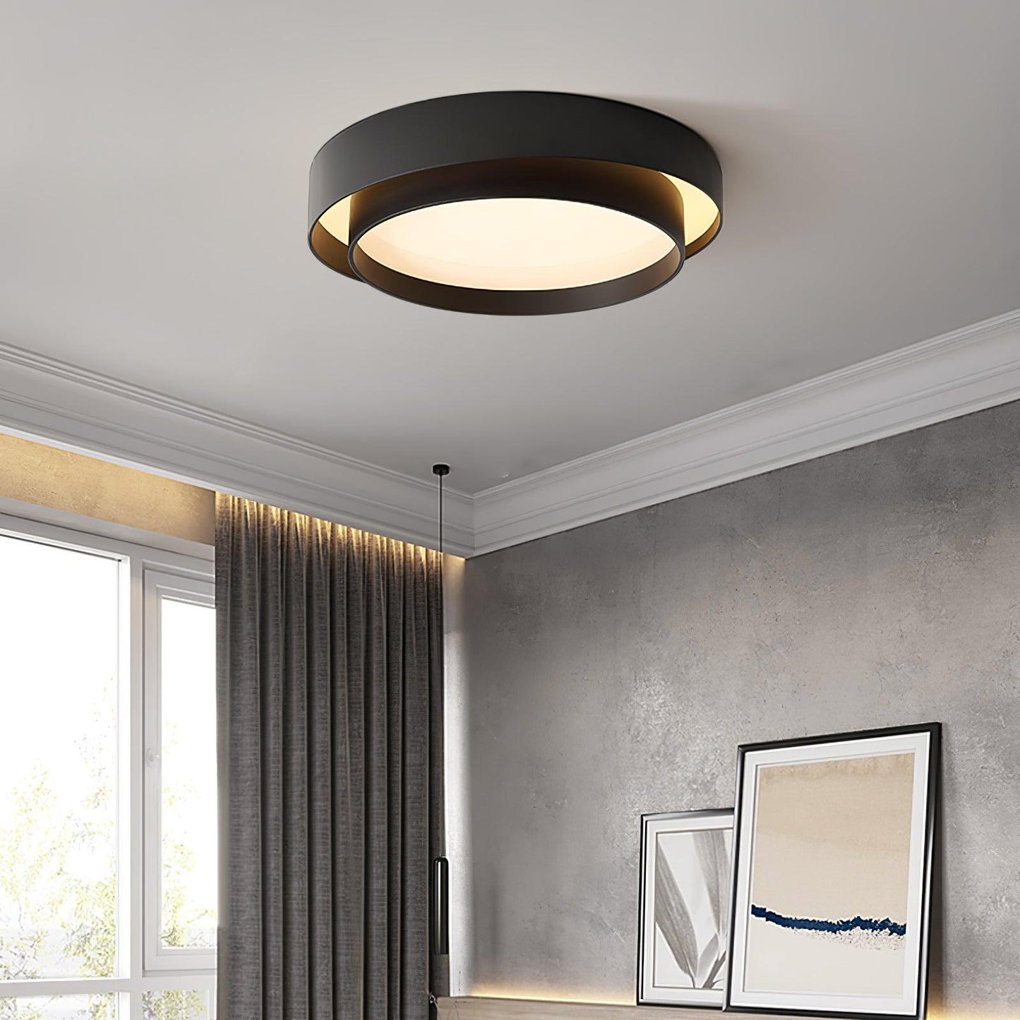 Round LED Ceiling Light in Nordic Style for Home Interiors