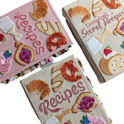 Artisan Recipe Keeper | Custom Embroidered Recipe Journal