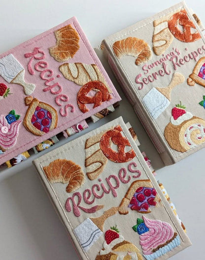 Artisan Recipe Keeper | Custom Embroidered Recipe Journal