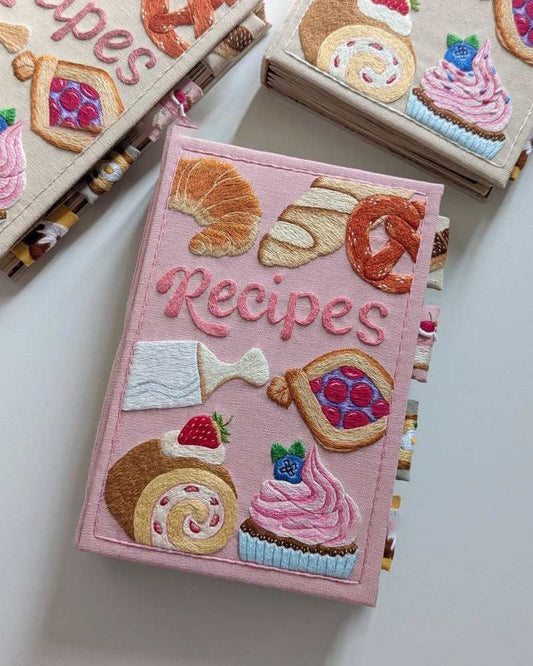 Artisan Recipe Keeper | Custom Embroidered Recipe Journal