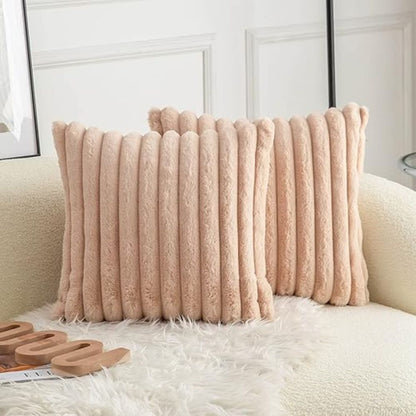 LuxeSoft Faux Fur Decorative Pillow Cover