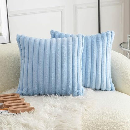 LuxeSoft Faux Fur Decorative Pillow Cover