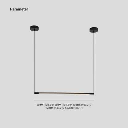 Slim Black LED Pendant Light – Dimmable Fixture for Living Areas