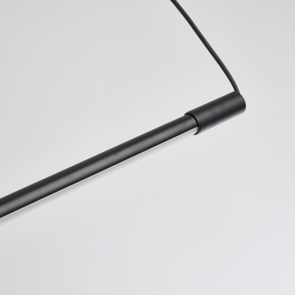 Slim Black LED Pendant Light – Dimmable Fixture for Living Areas