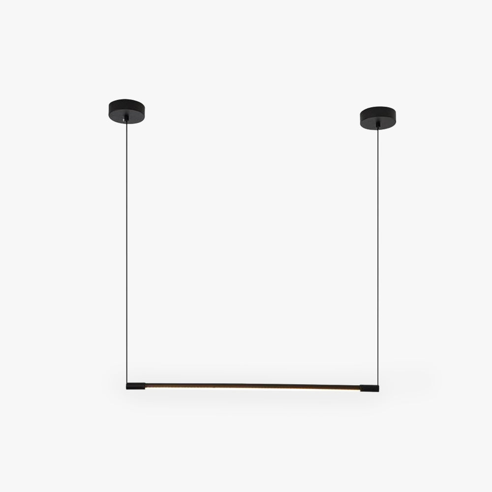 Slim Black LED Pendant Light – Dimmable Fixture for Living Areas