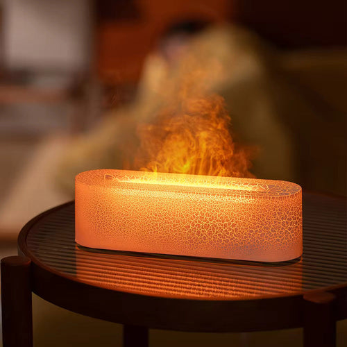 LED Color Mist Aroma Diffuser and Humidifier with Smart Flame Effect
