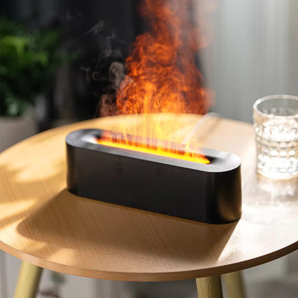 LED Color Mist Aroma Diffuser and Humidifier with Smart Flame Effect