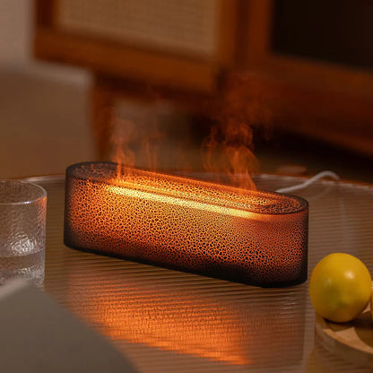 LED Color Mist Aroma Diffuser and Humidifier with Smart Flame Effect