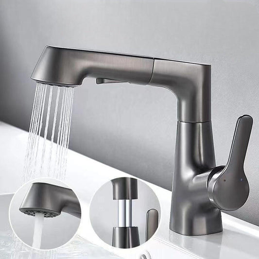 Bathroom Faucet with Swivel Pull-Out Hand Shower