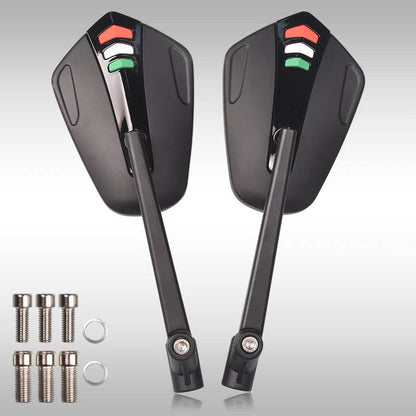 Motorcycle Mirrors with Adjustable Performance Features