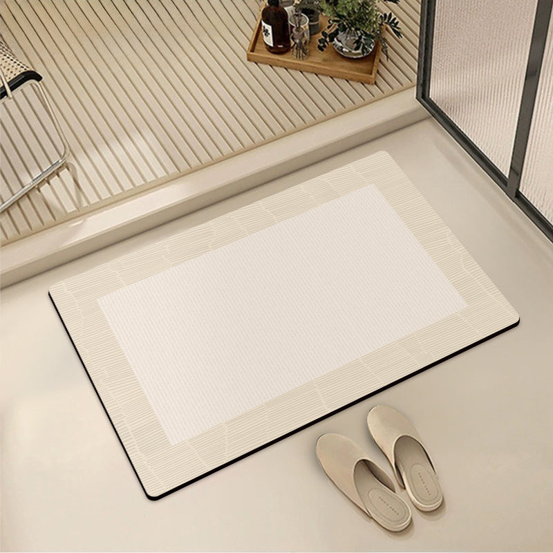 Abstract Style Bath Mat with Geometric Pattern