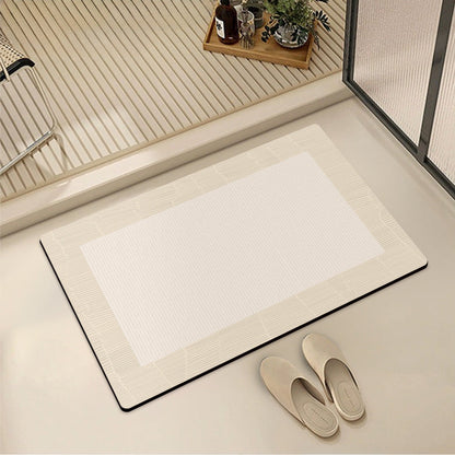 Abstract Style Bath Mat with Geometric Pattern
