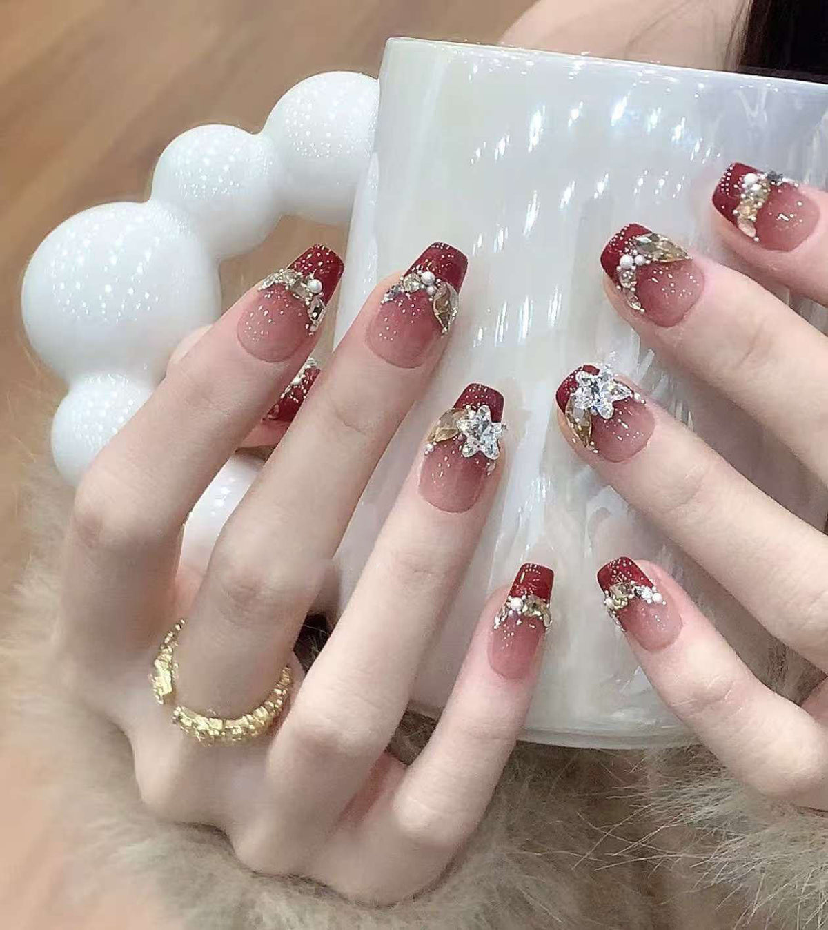 Creative Press-On Stiletto Nail Art Design