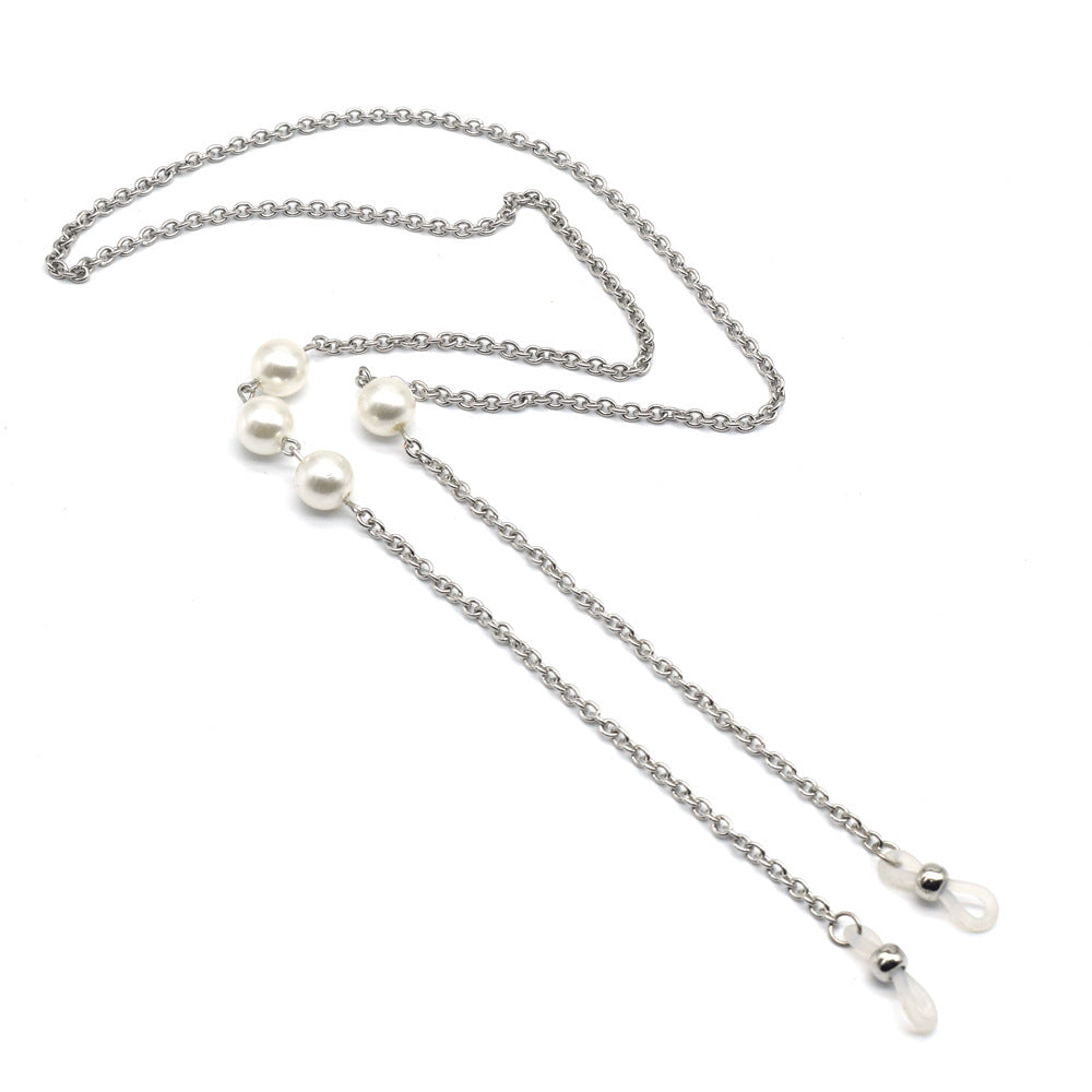 Silver Eyewear Chain with Adjustable Length