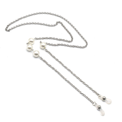 Silver Eyewear Chain with Adjustable Length