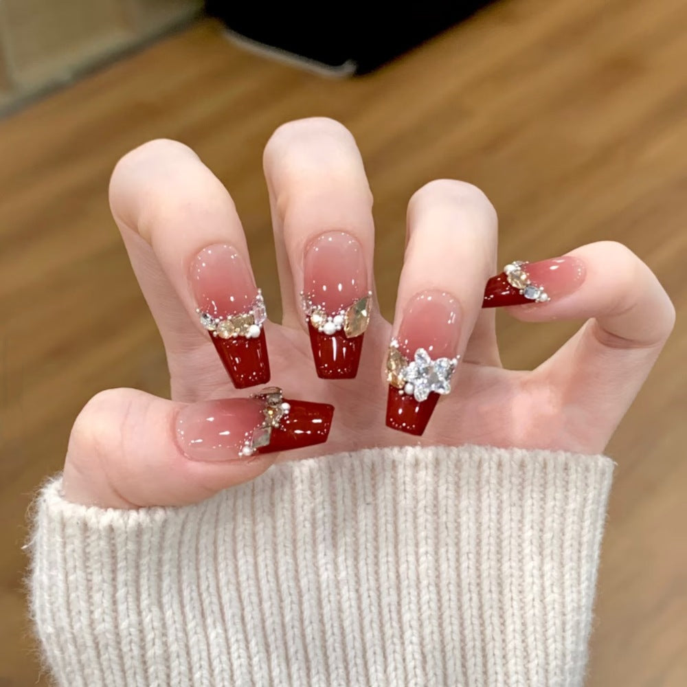 Square Press-On Nail Set in Acrylic Finish
