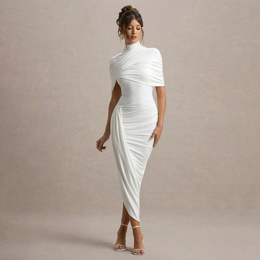 Backless Strapless Mini Dress with Ruched Bodycon Fit for Clubs