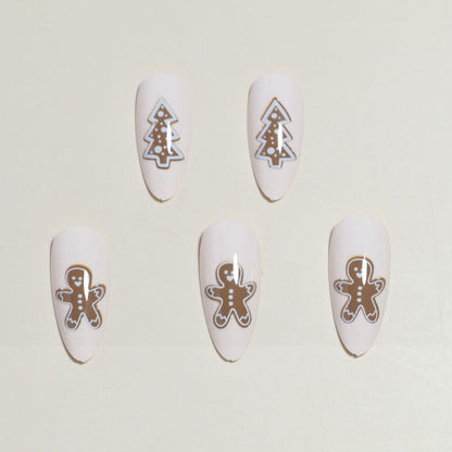 Decorative Press-On Nail Set with Creative Designs
