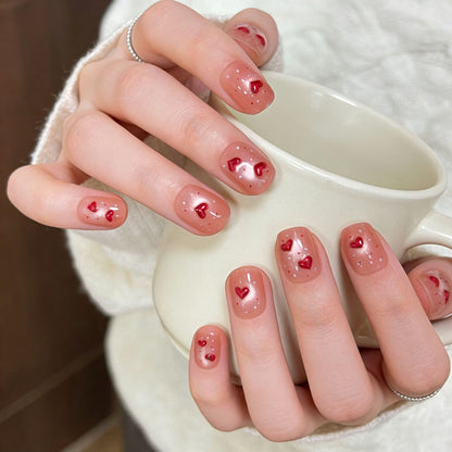 Press-On Nails with Artistic Ocean Theme Design